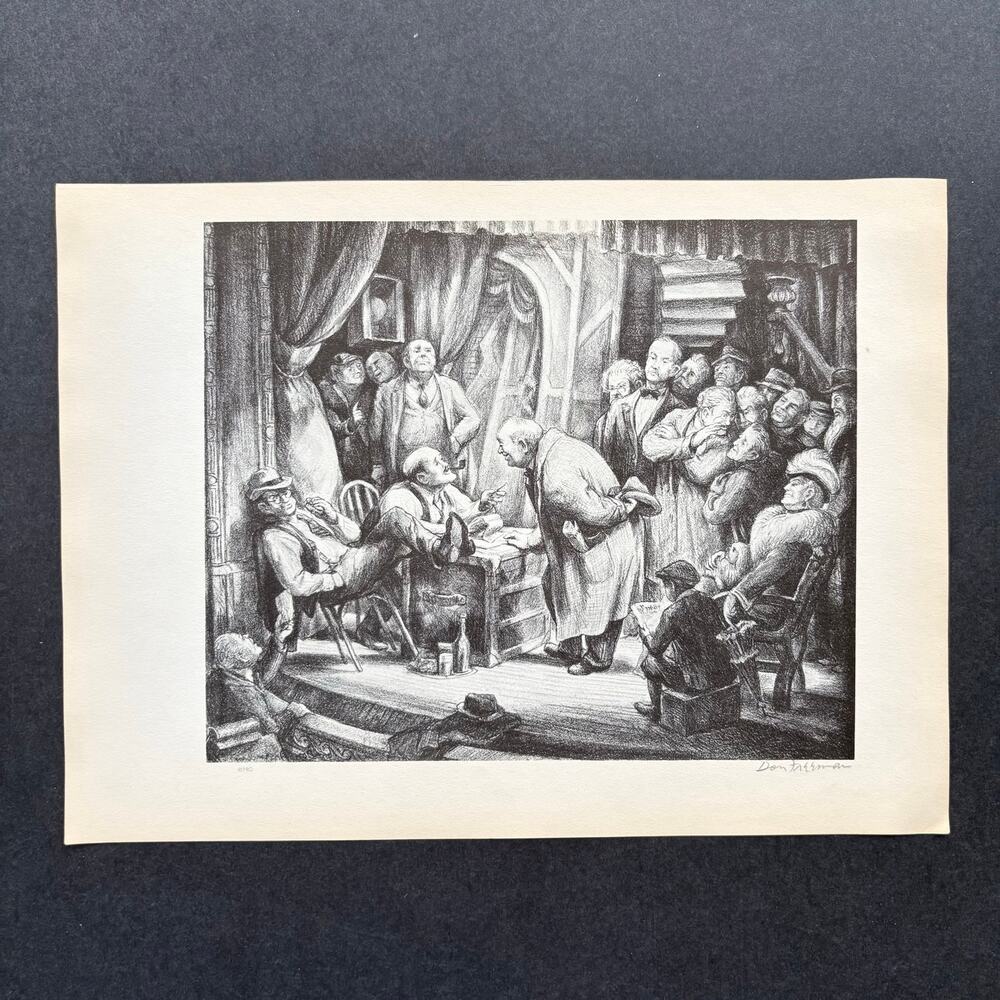 Don Freeman "Casting for Character" Art 1939 Print Treasury Collection Sketch